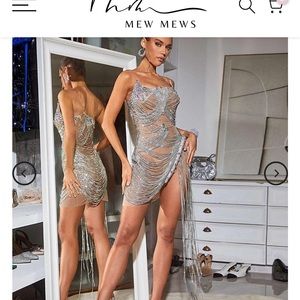 Verona Embellished Diamond Chain Dress